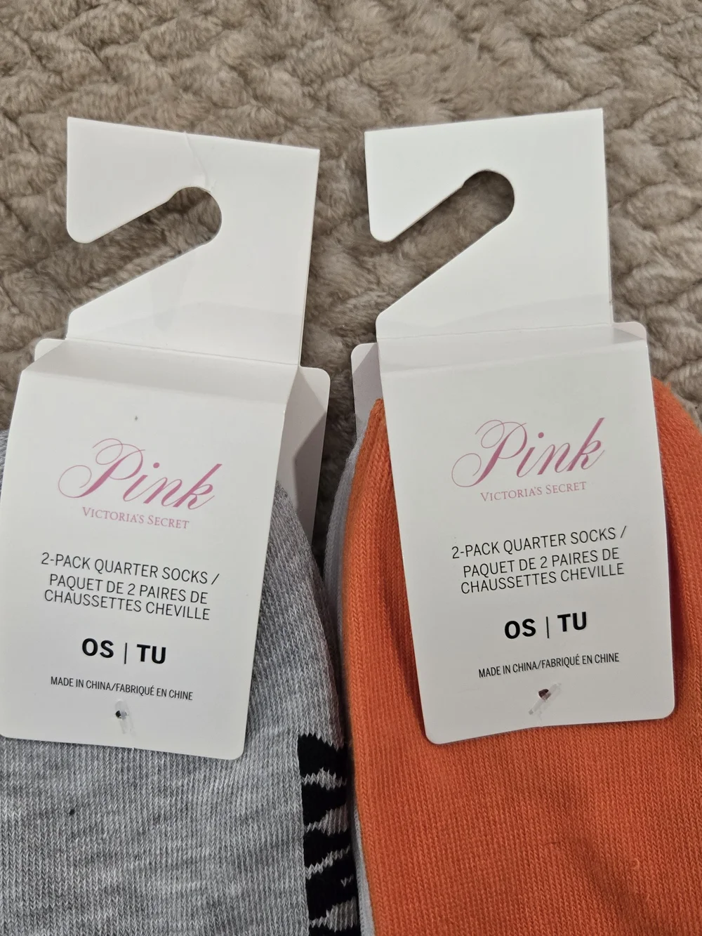 Victoria’s Secret PINK Halloween Christmas Socks 4 Pair Lot NWT OS